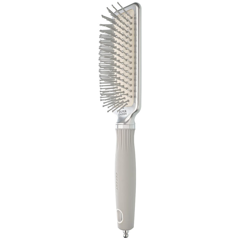 Olivia Garden RECTANGULAR Nylon Bristles Silver S