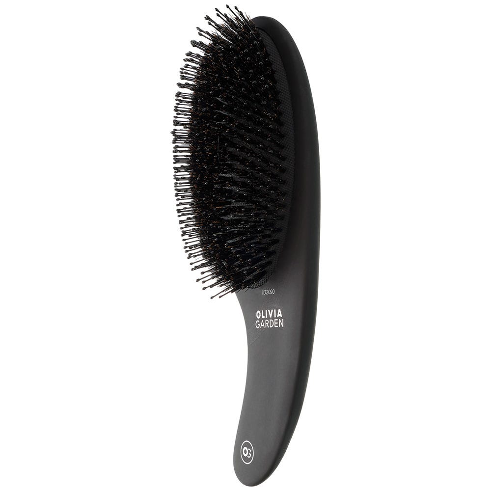 Olivia Garden Curve Boar & Nylon Bristles Matt Black
