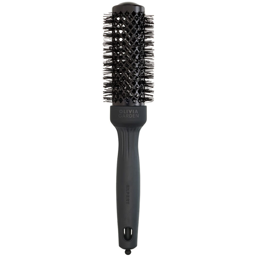 Olivia Garden Shine Wavy Bristles Black Label 35 mm Rundbürste