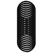 Denman Zopfgummis 4 mm, 18er Karte, schwarz