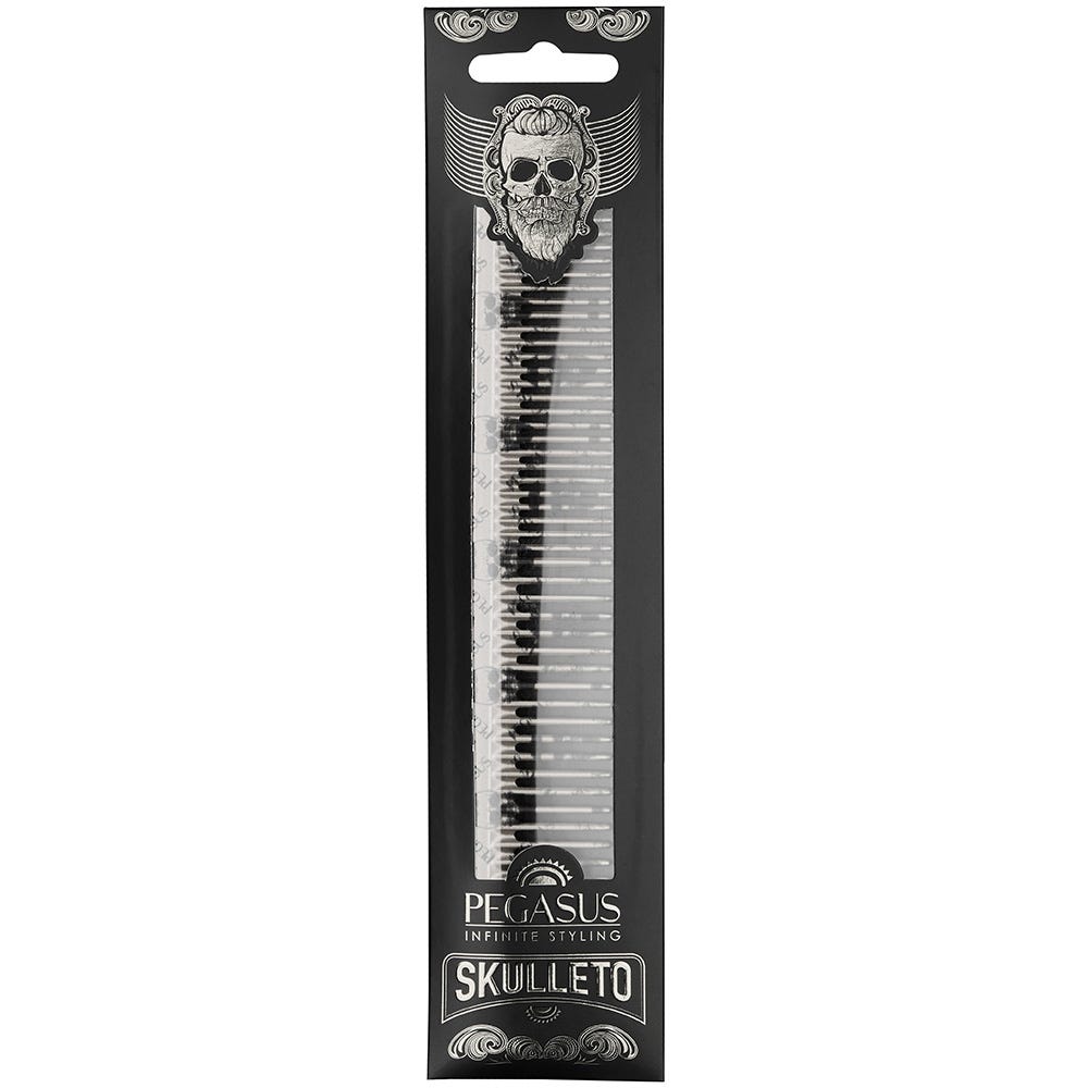Pegasus Skulleto 202 silber Haarschneidekamm 18,5 cm