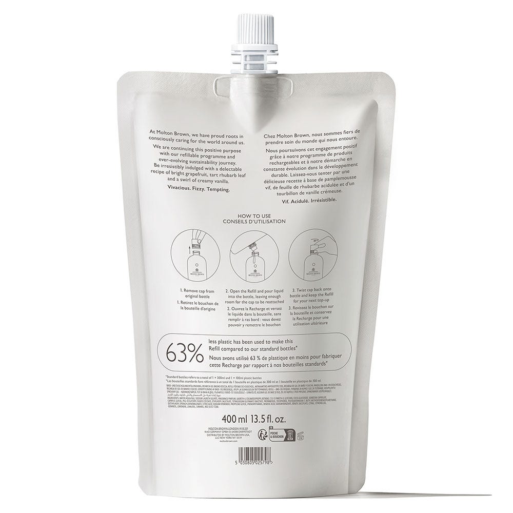 Molton Brown Delicious Rhubarb & Rose Bath & Show Gel Refill 400 ml