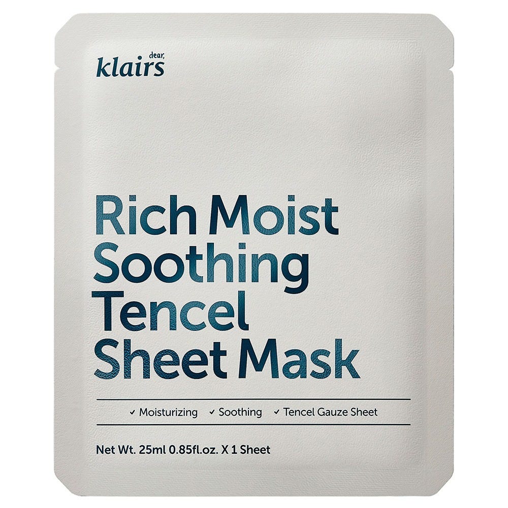 Dear, Klairs Rich Moist Soothing Tencel Sheet Mask 25 ml