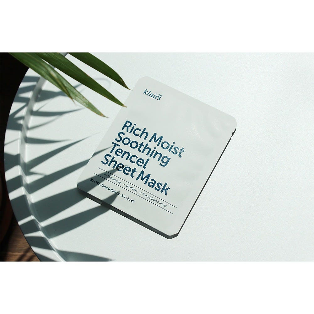 Dear, Klairs Rich Moist Soothing Tencel Sheet Mask 25 ml