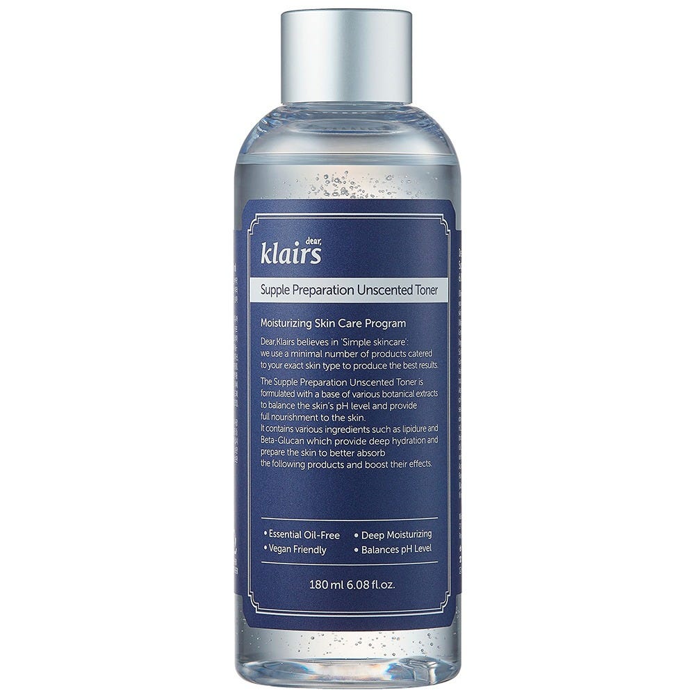 Dear, Klairs Supple Preparation Unscented Toner 180 ml