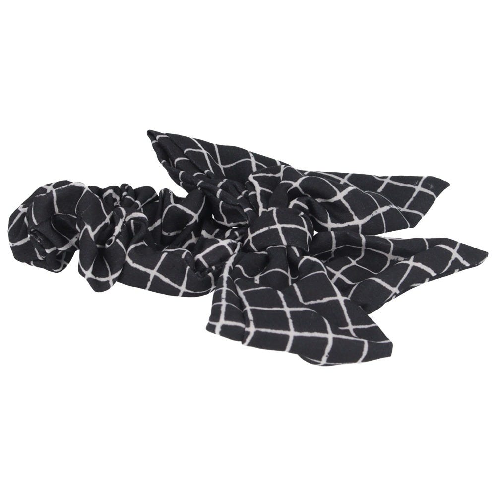 Solida Scrunchie mit Skinny Scarf schwarz/weiß