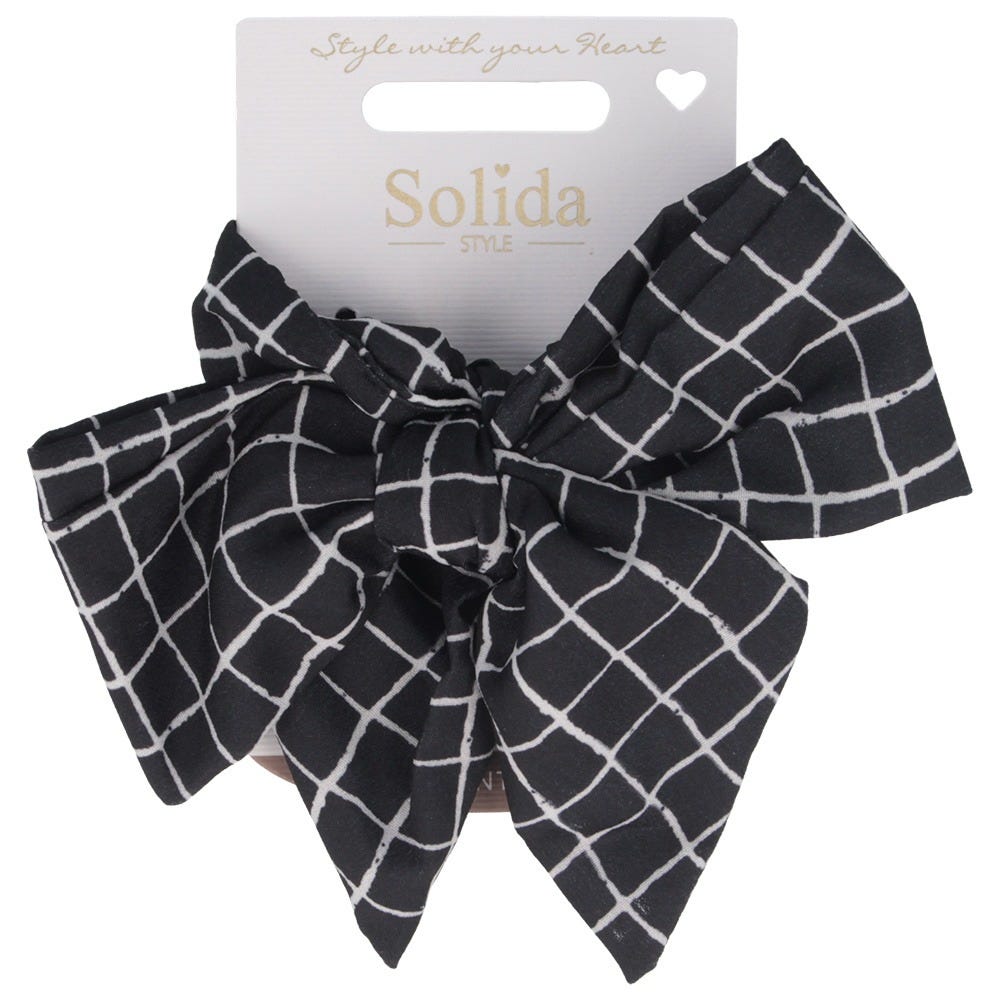 Solida Scrunchie mit Skinny Scarf schwarz/weiß