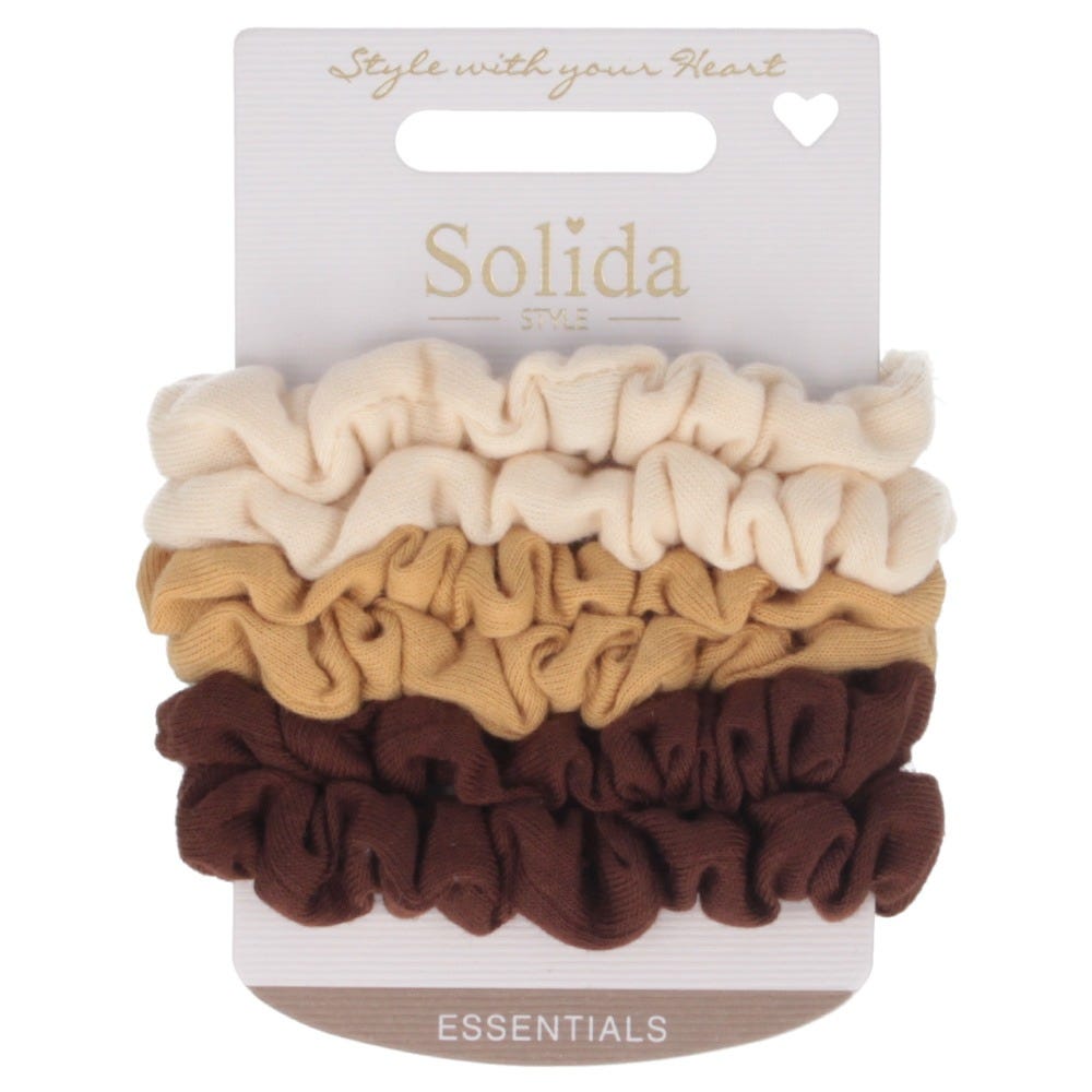 Solida Scrunchie braun 6 Stück