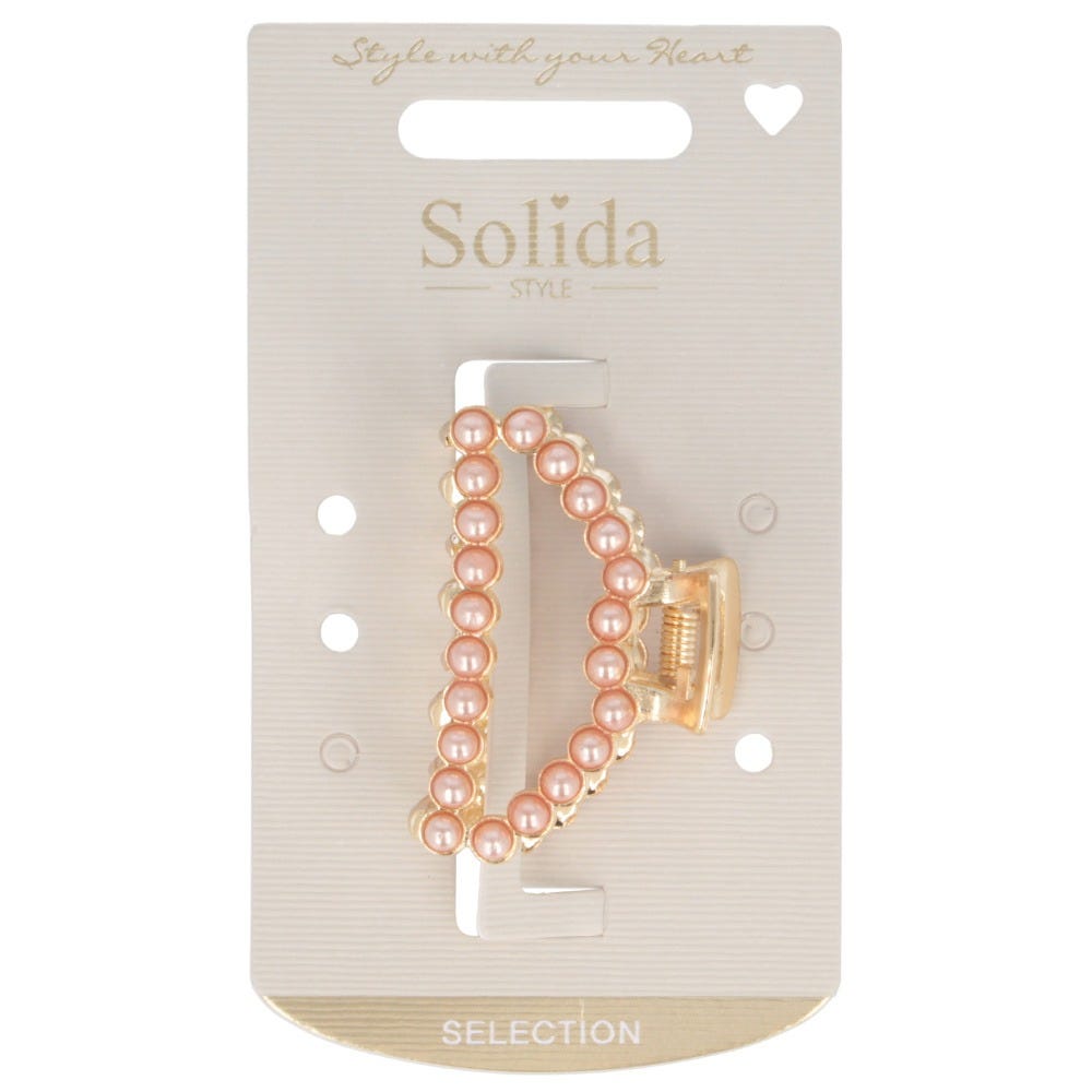 Solida Haarklammer gold Perlen 