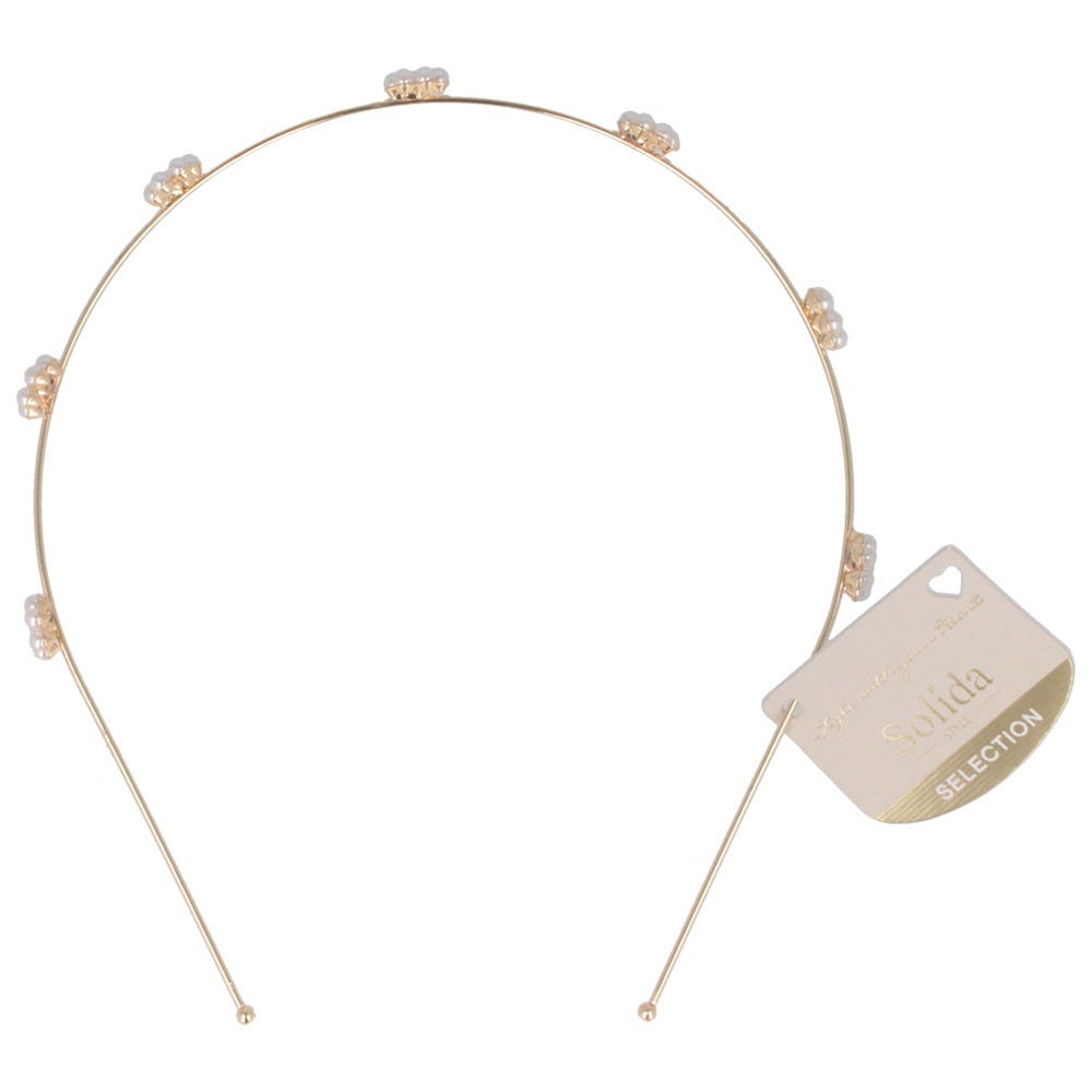 Solida Haarreif gold Blumenapplikation