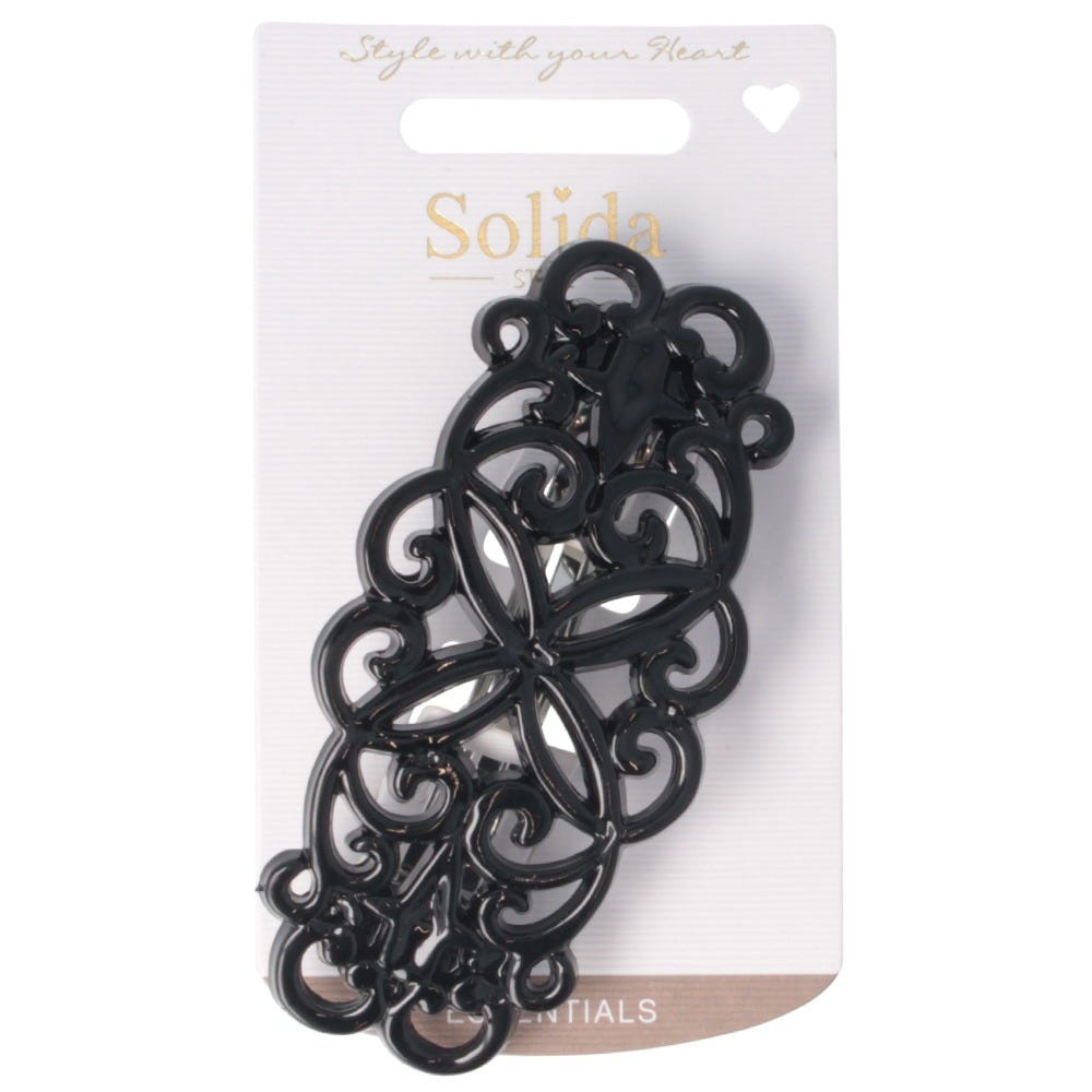 Solida Patentspange schwarz shiny Ornamente 