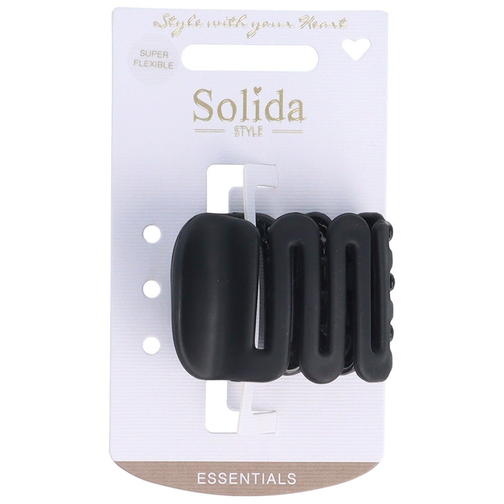 Solida Haarklammer schwarz super flexible medio