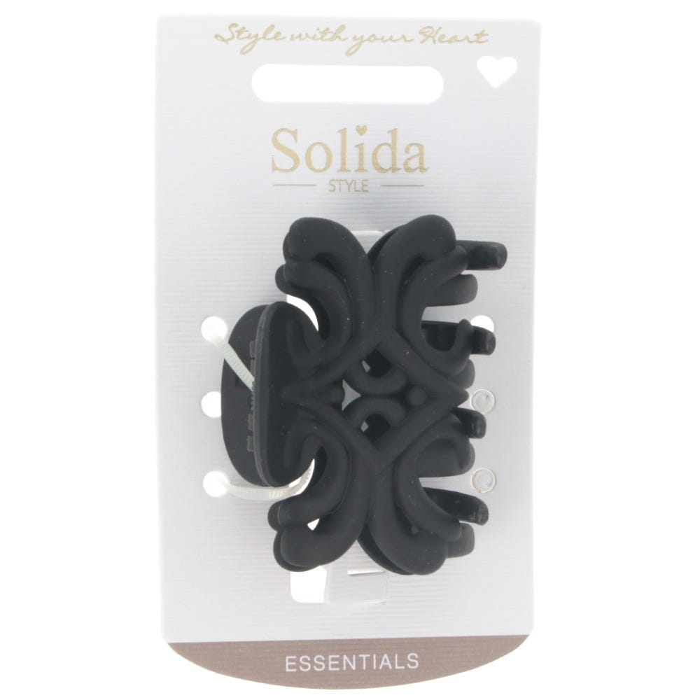Solida Haarklammer schwarz matt medio