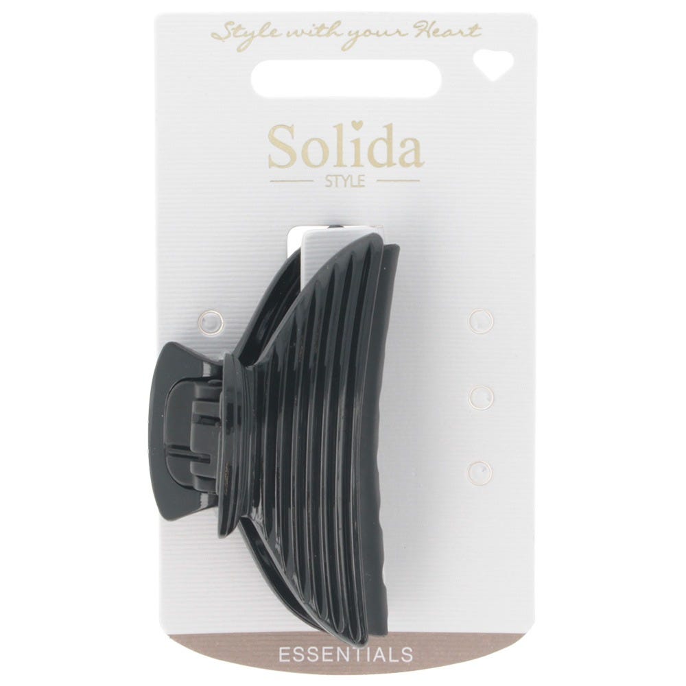 Solida Haarklammer schwarz medio shiny
