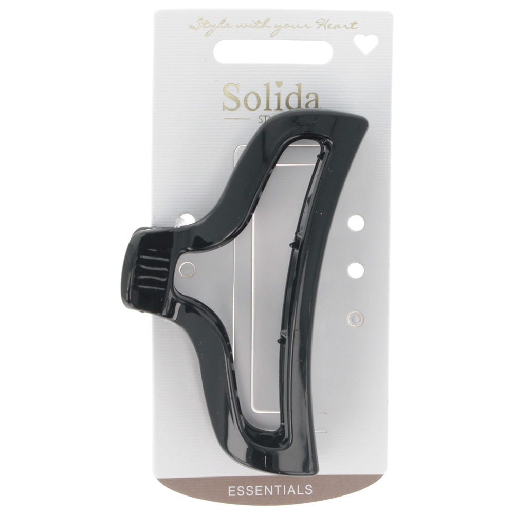 Solida Haarklammer 9,5 cm schwarz shiny