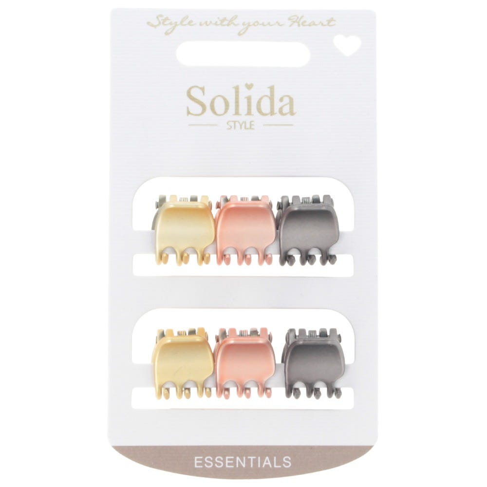 Solida Haarklammer mehrfarbig shiny 6 Stück