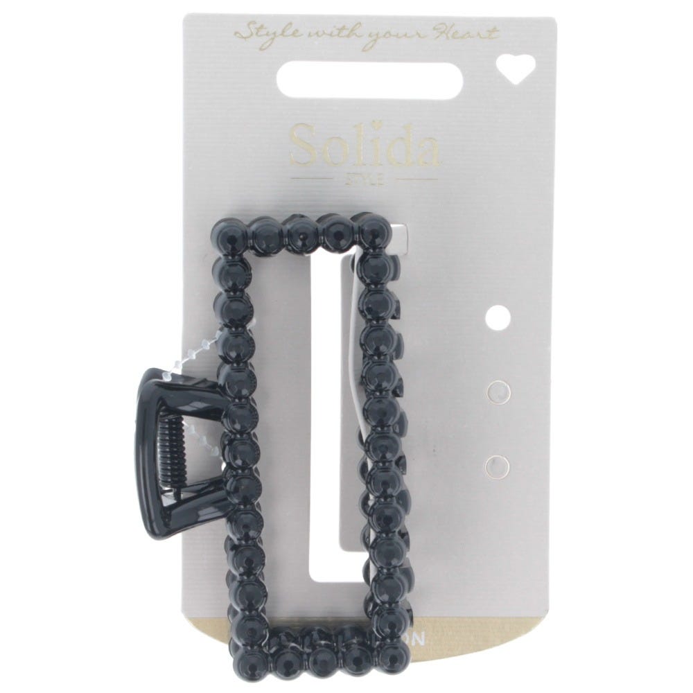 Solida Haarklammer schwarz Strass