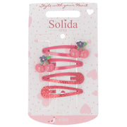 Solida Haarclip rot Kirsche 4 Stück