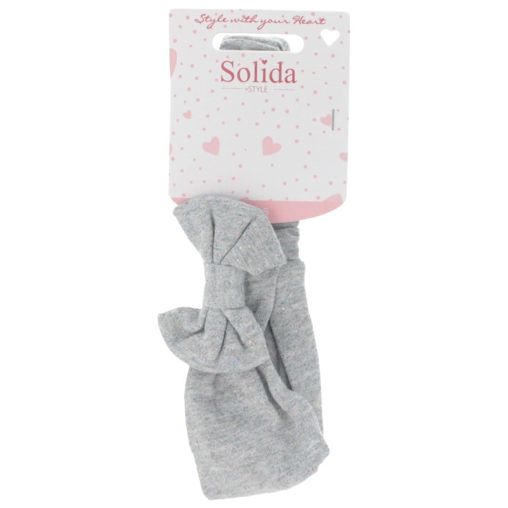 Solida Haarband grau mit Schleife Kids