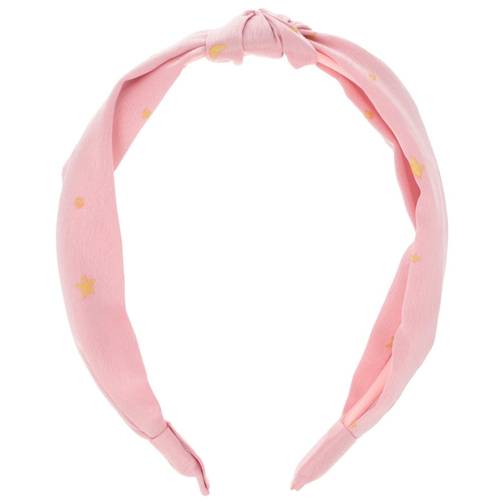 Solida Haarrreif Turban rosa Sterne