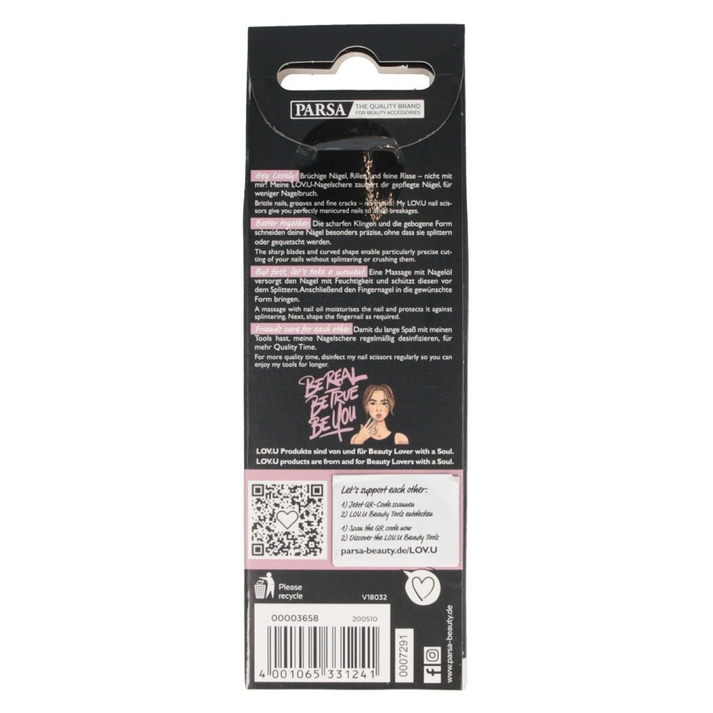 PARSA Beauty LOV.U-Nagelschere Schwarz 
