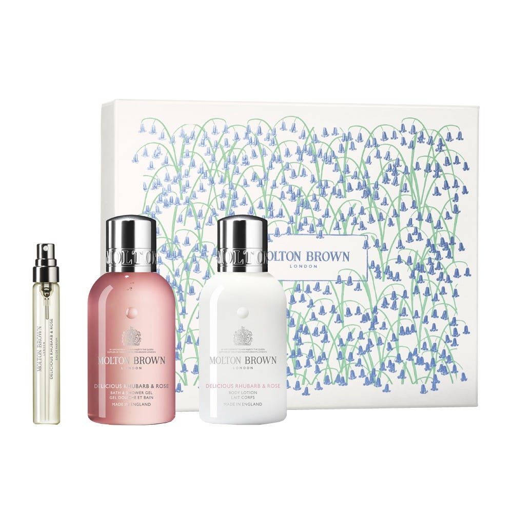 Molton Brown Delicious Rhubarb & Rose Fragrance Layering Set