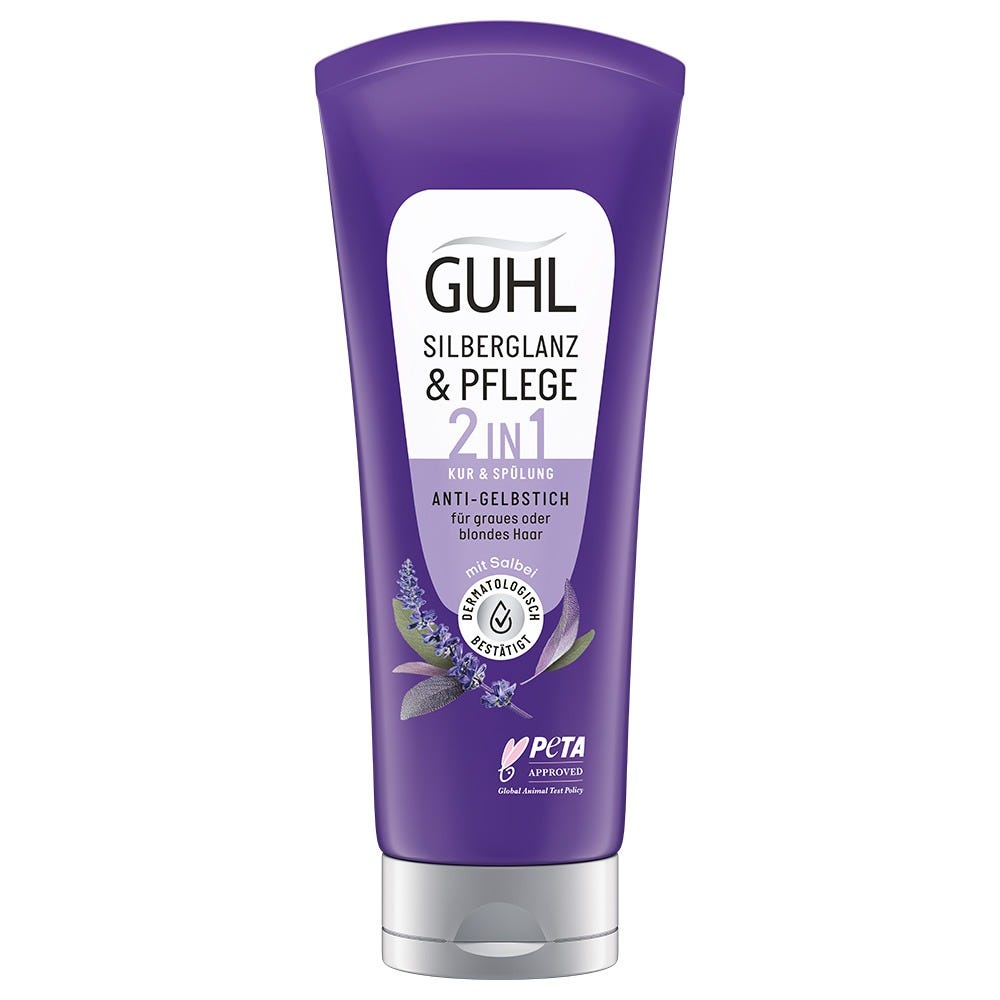 Guhl Silberglanz & Pflege 2 in 1 Anti-Gelbstich Kur 200 ml