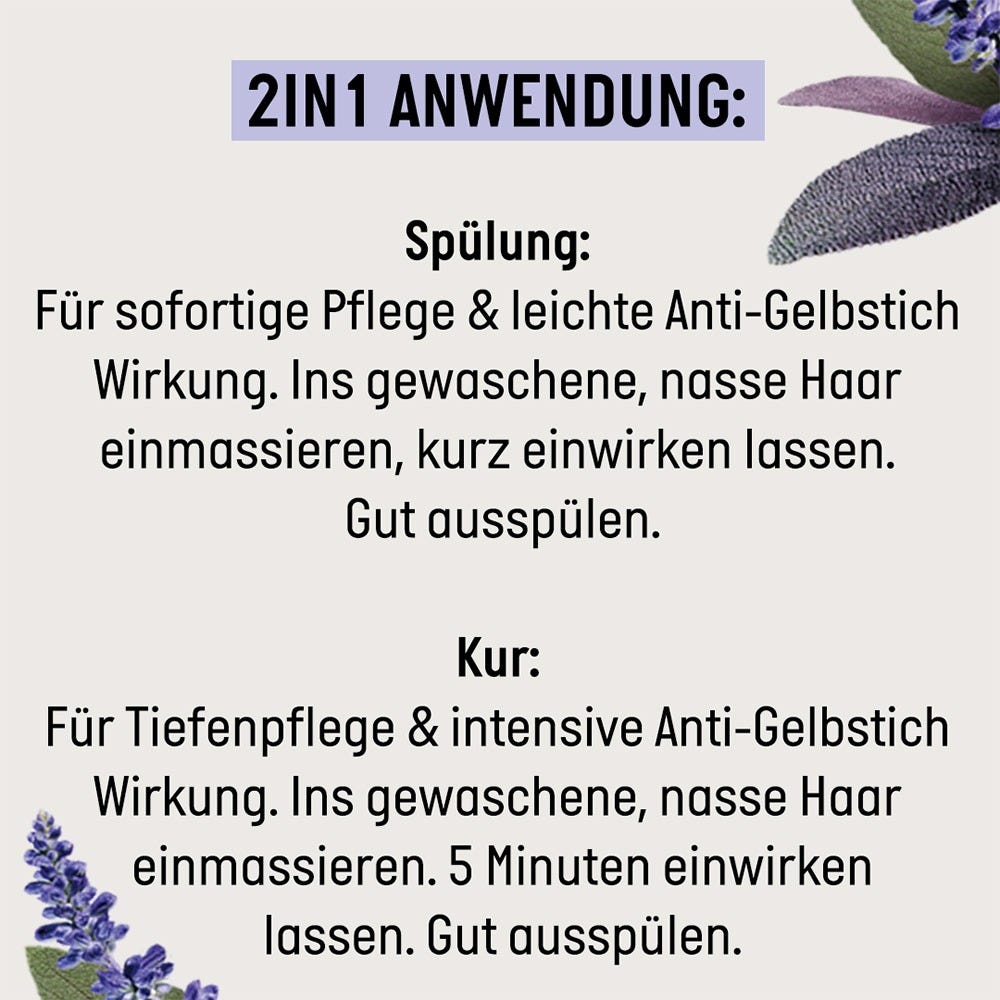 Guhl Silberglanz & Pflege 2 in 1 Anti-Gelbstich Kur 200 ml