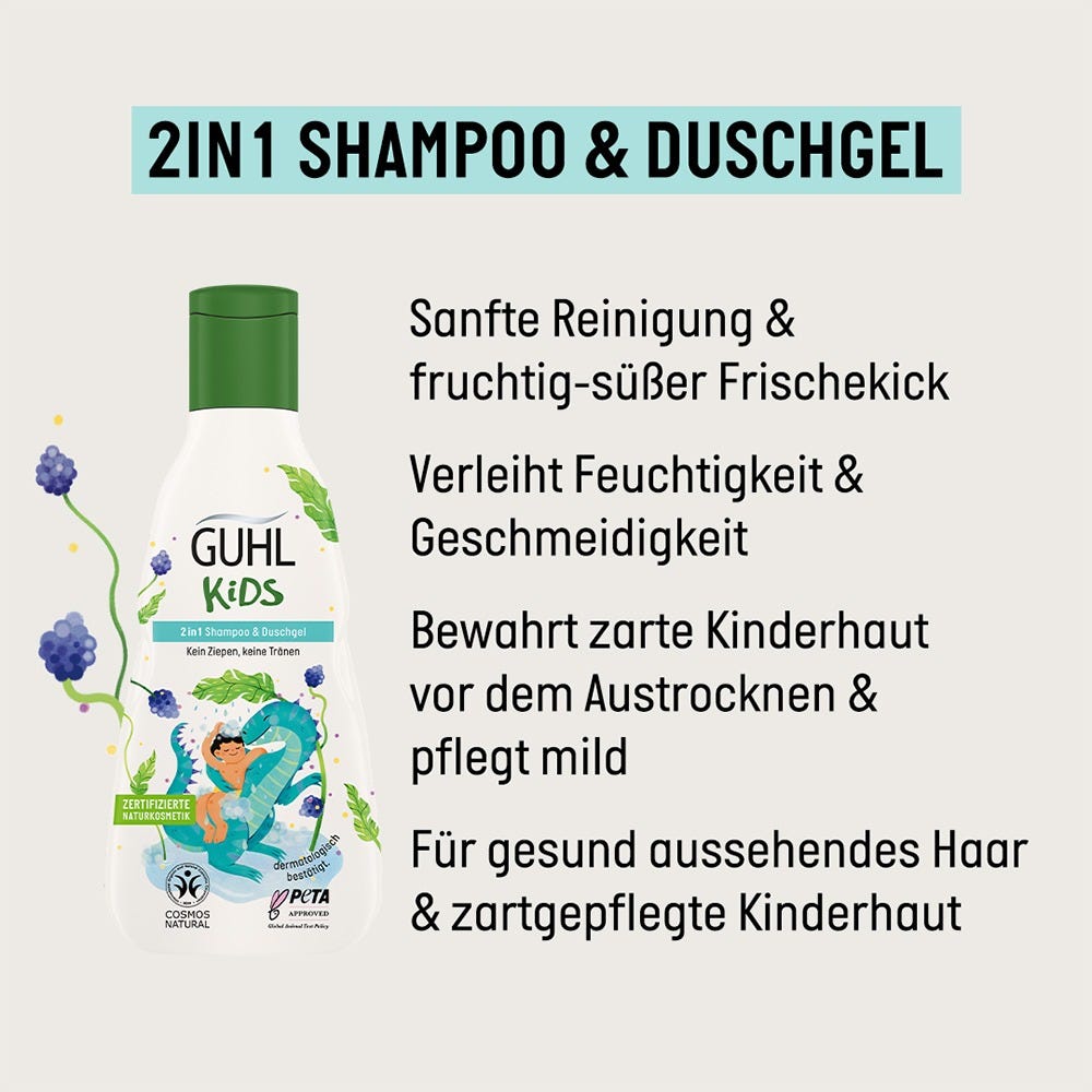 Guhl Kids 2 in 1 Shampoo & Duschgel Brombeerextrakt 250 ml
