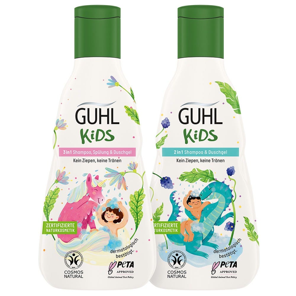 Guhl Kids 3 in 1 Shampoo, Spülung & Duschgel Mandelmilch 250 ml
