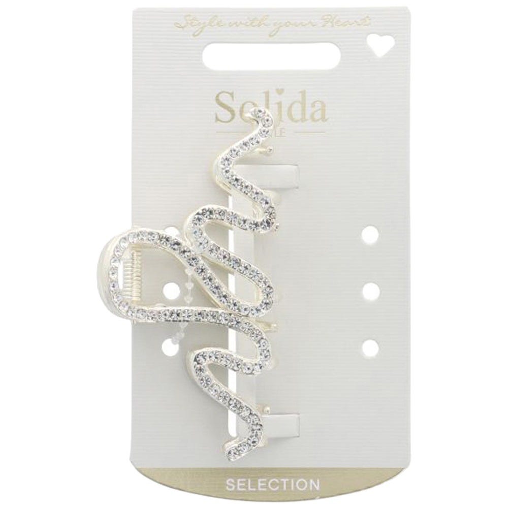 Solida Haarklammer Strass Gold