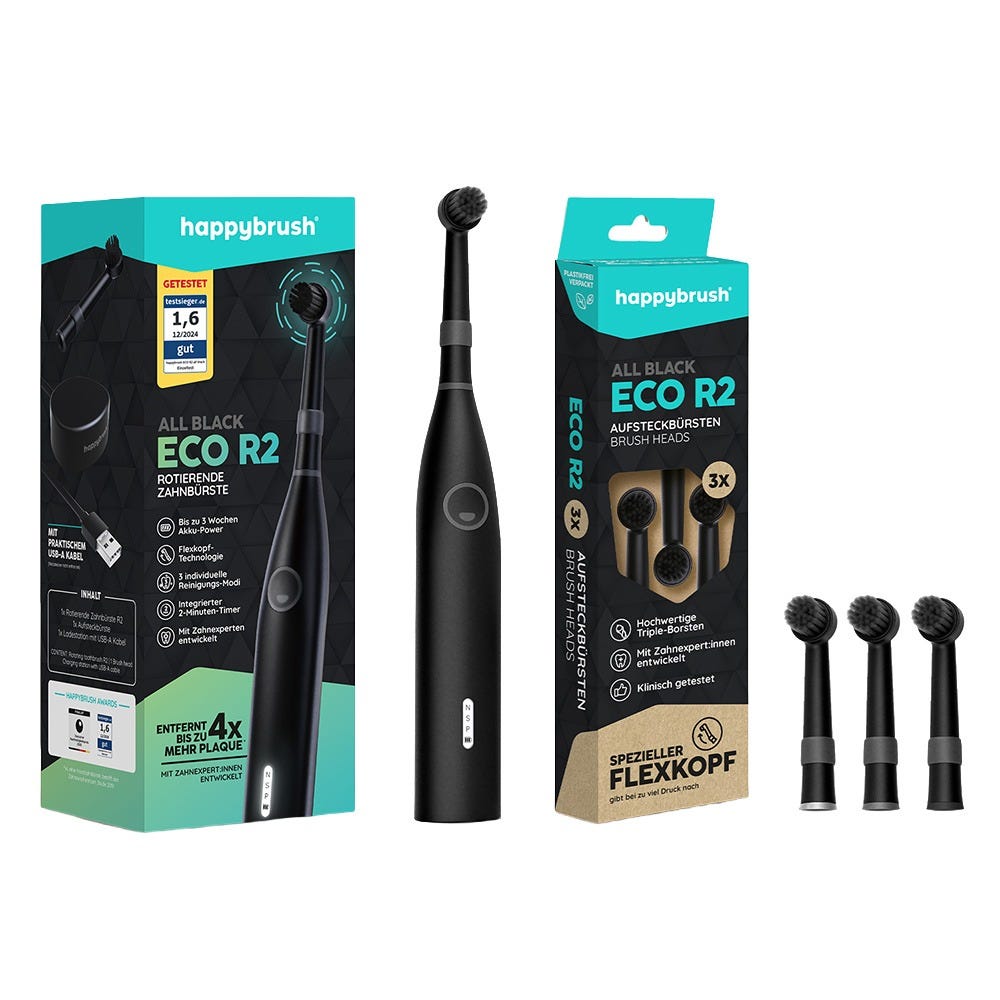 Happybrush ECO R2 All Black Bundle