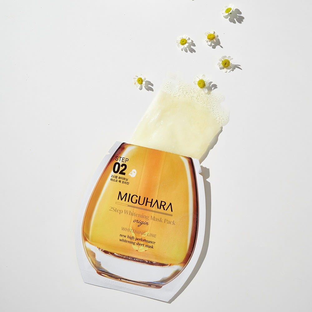 Miguhara 2 Step Whitening Mask Pack Origin 