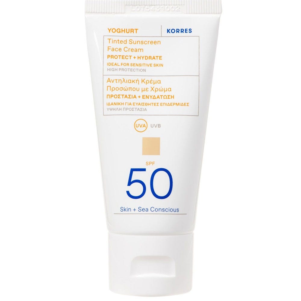 Korres Yoghurt Getönte Sonnencreme für das Gesicht SPF50  50 ml
