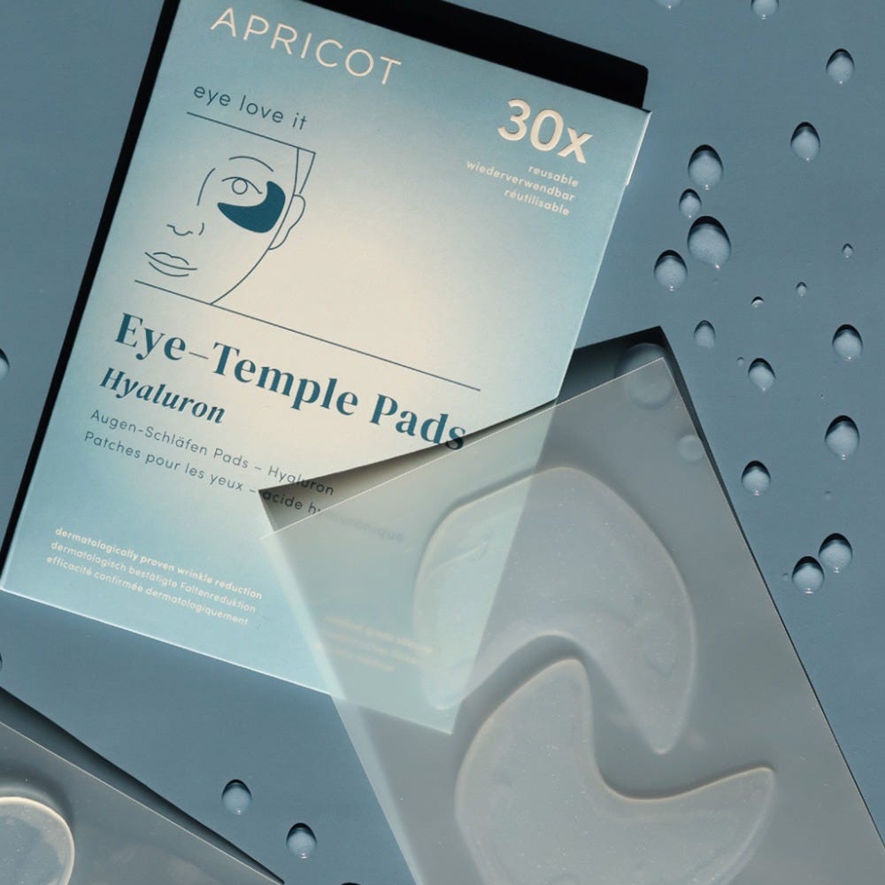 Apricot Wiederverwendbare Augen-Schläfen Pads mit Hyaluron