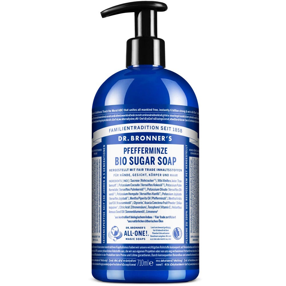 Dr. Bronner's Bio Sugar Soap Pfefferminze 710 ml