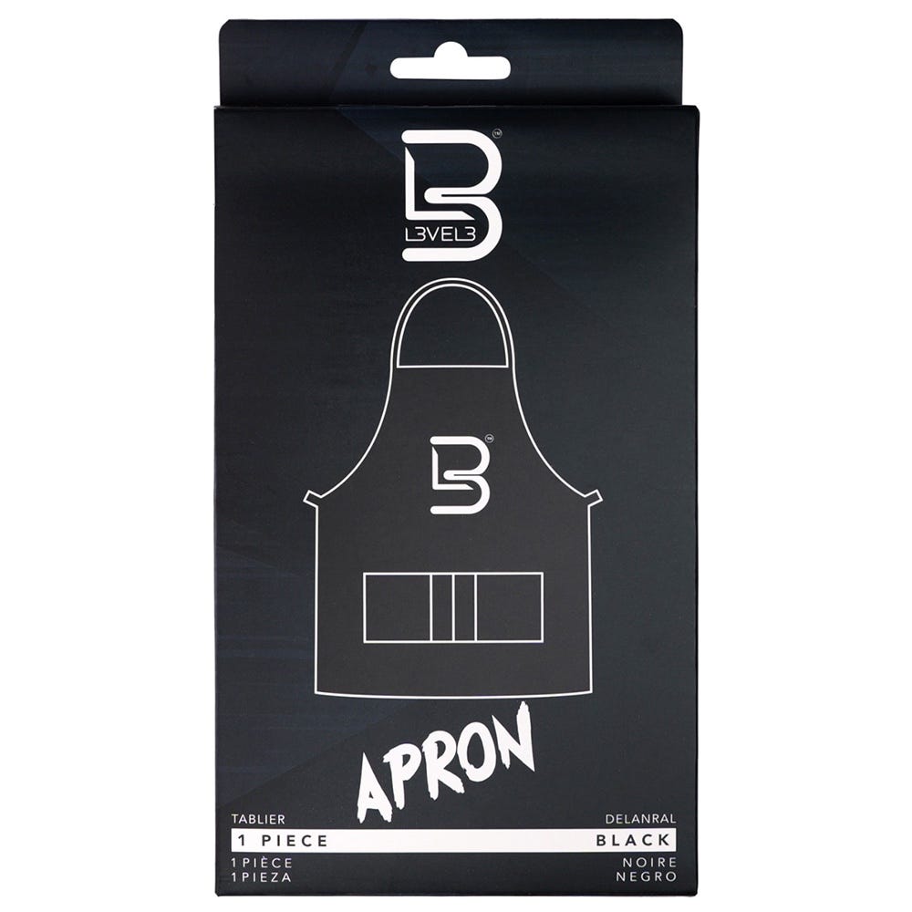 Level3 Apron Black Professionelle Friseurschürze