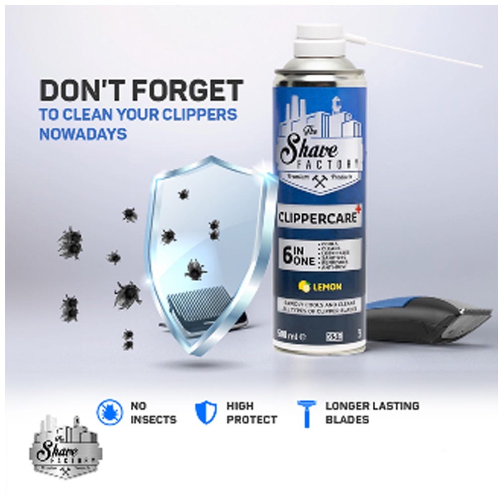 The Shave Factory Clippercare 6in1 Lemon Spray 500 ml