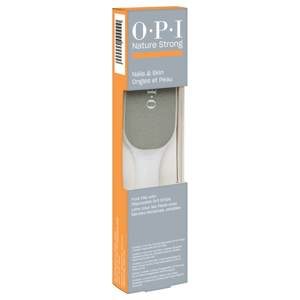 OPI Nature Strong Nails & Skin Dual Sided Foot File with Disposable Strips 80er/120er Grit