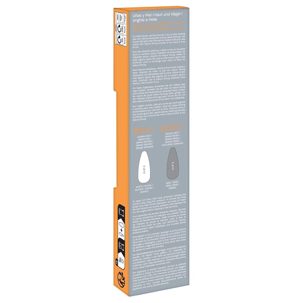 OPI Nature Strong Nails & Skin Dual Sided Foot File with Disposable Strips 80er/120er Grit