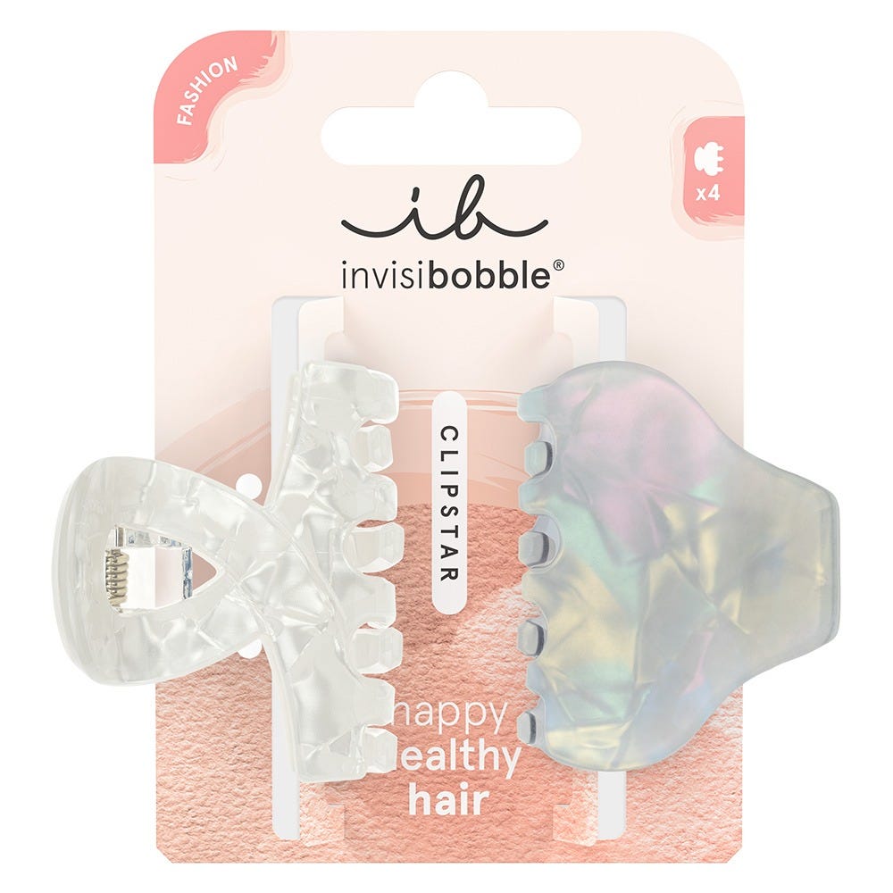 invisibobble CLIPSTAR M Pearly Frost 2 Stück