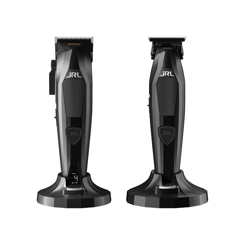 JRL Professional Diamante Clipper & Trimmer Combi Kit Schwarz