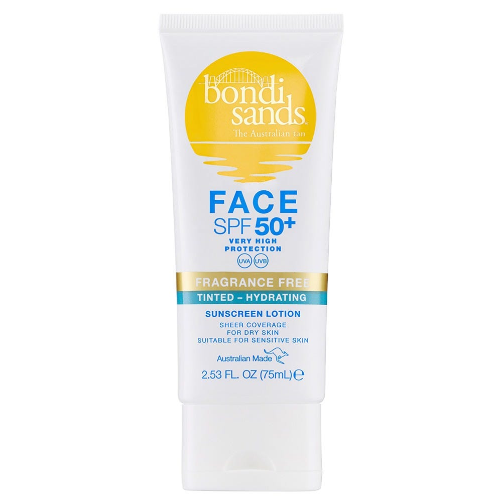 Bondi Sands SPF 50+ Fragrance Free Hydrating Tinted Face Lotion 75 ml 