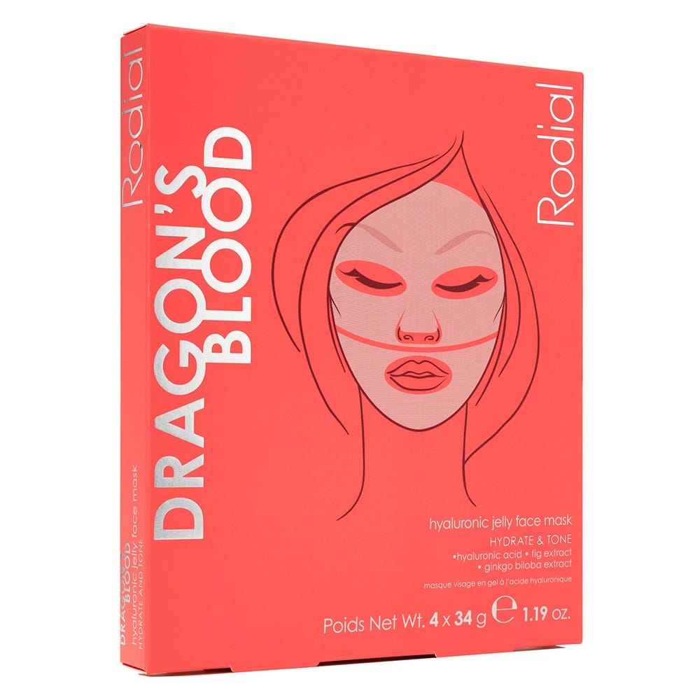 Rodial Dragon's Blood Hyaluronic Jelly Face Mask 4 Stück