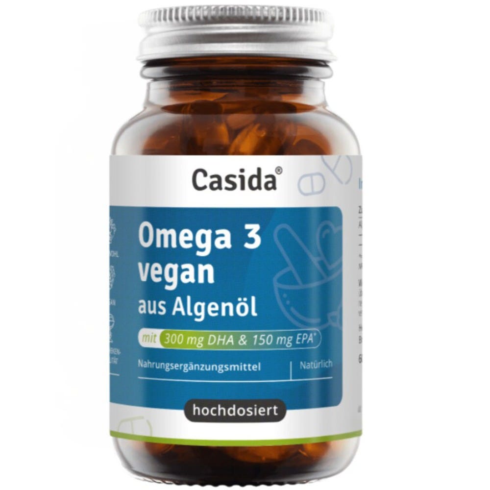 Casida Omega 3 Kapseln vegan aus Algenöl 60 Kapseln
