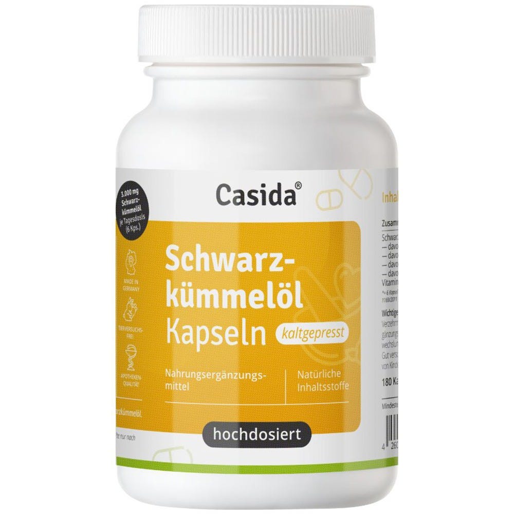Casida Schwarzkümmelöl Kapseln 3000 mg 180 Kapseln