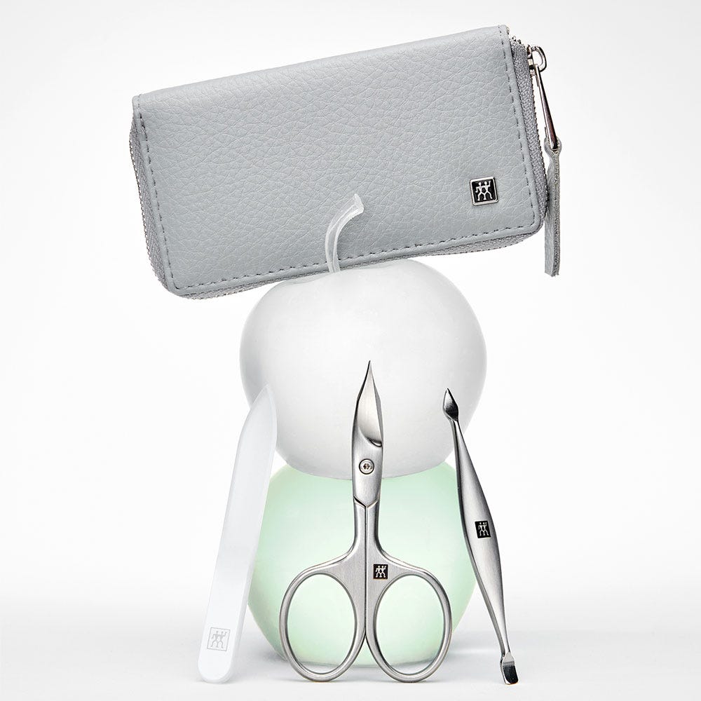 Zwilling Maniküre Pediküre Set 3tlg. mit Kombi-Nagelschere grau