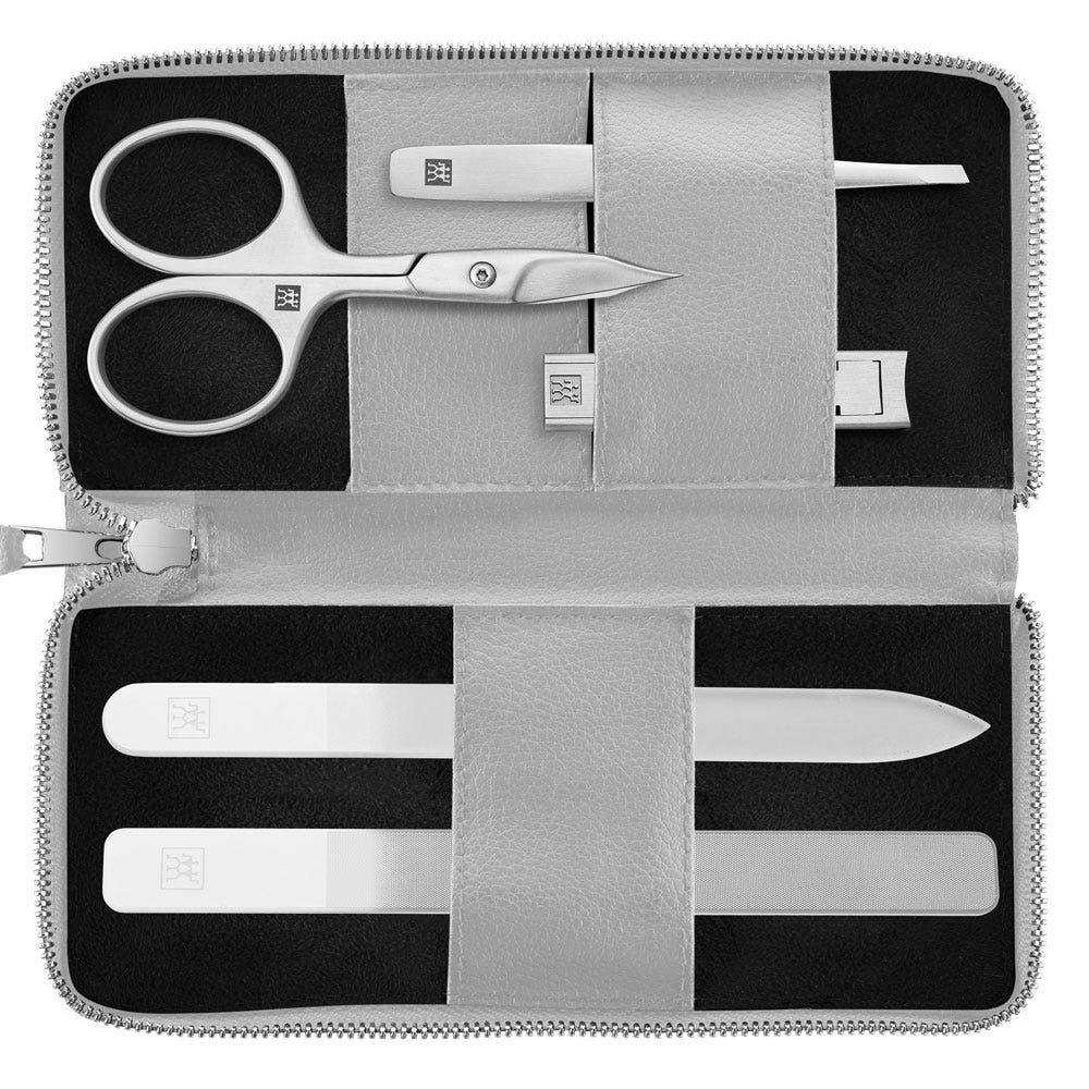 Zwilling Maniküre Pediküre Set 5tlg. mit Nagelschere grau