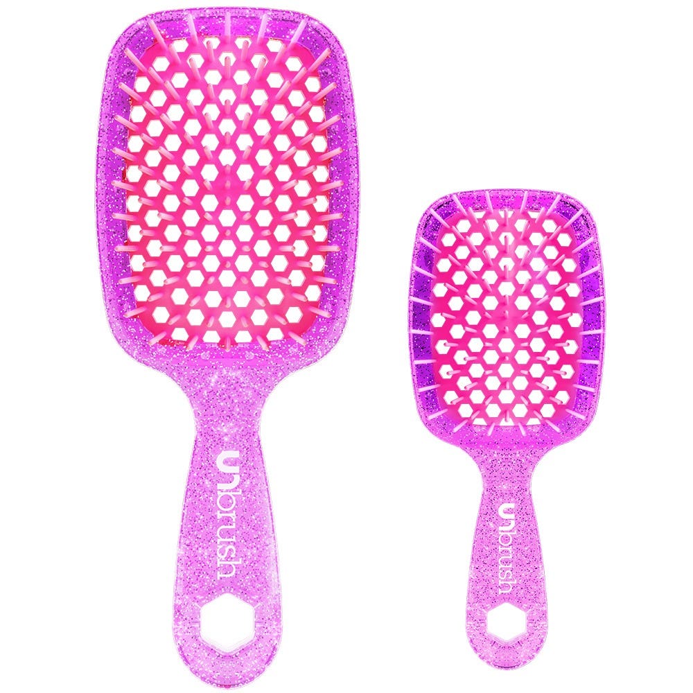 UNbrush Glitter Duo Set Rosenquarz Rosa