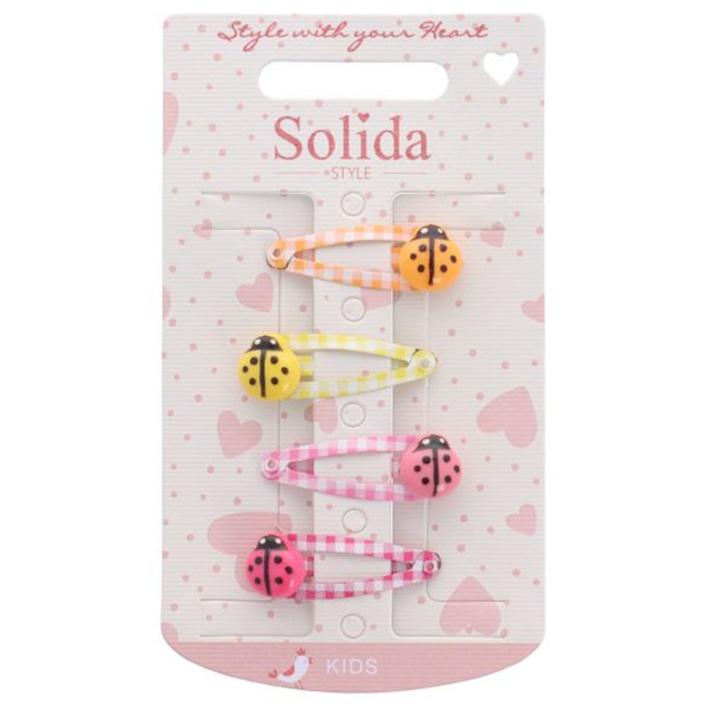 Solida Haarclip mit Marienkäfer Apple 4 Stück